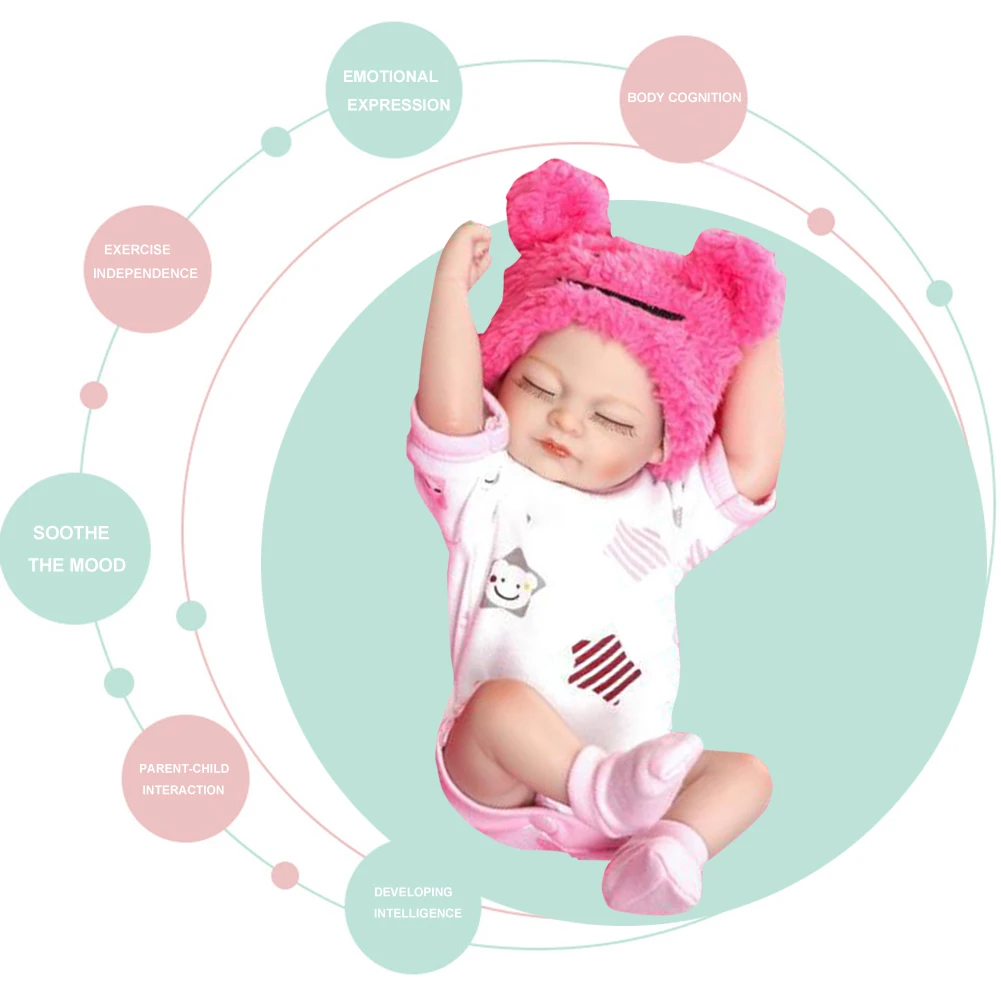 

Cute Fashion Doll Soft Simulation Baby Creative Full Body Silicone Soft Baby Toddler Bath Toy Boys Girls Rebirth Doll