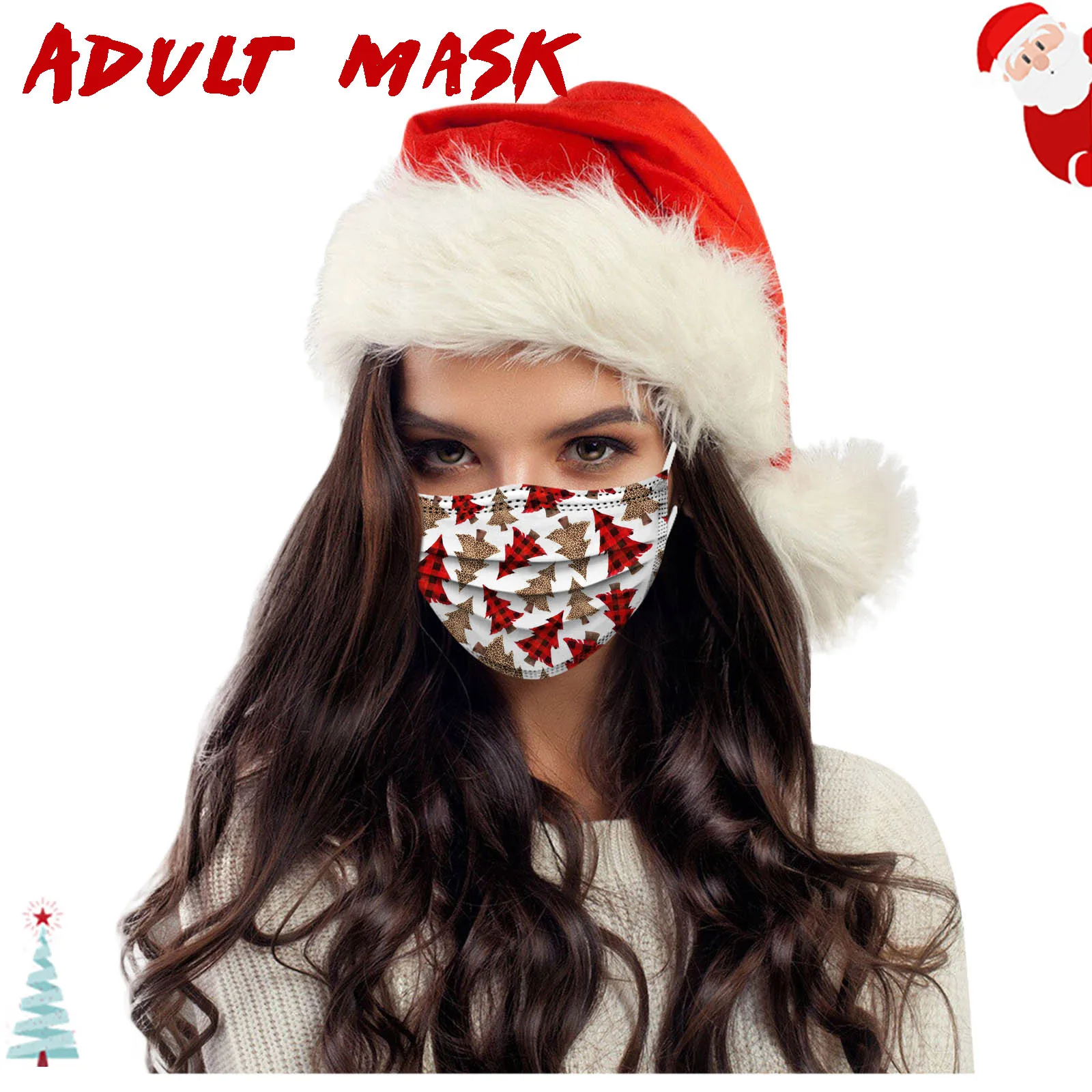 

10/20 шт., одноразовые маски для лица с принтом