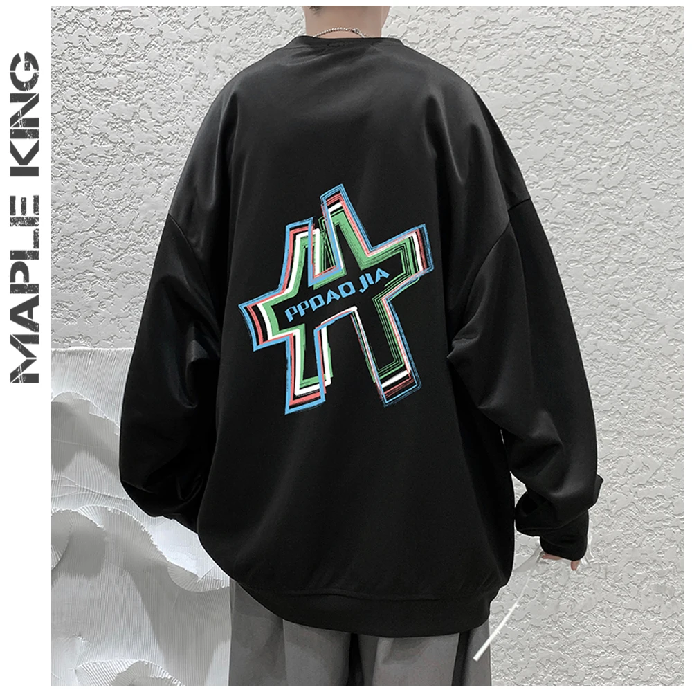 

Мужская Повседневная Толстовка Оверсайз в стиле Харадзюку