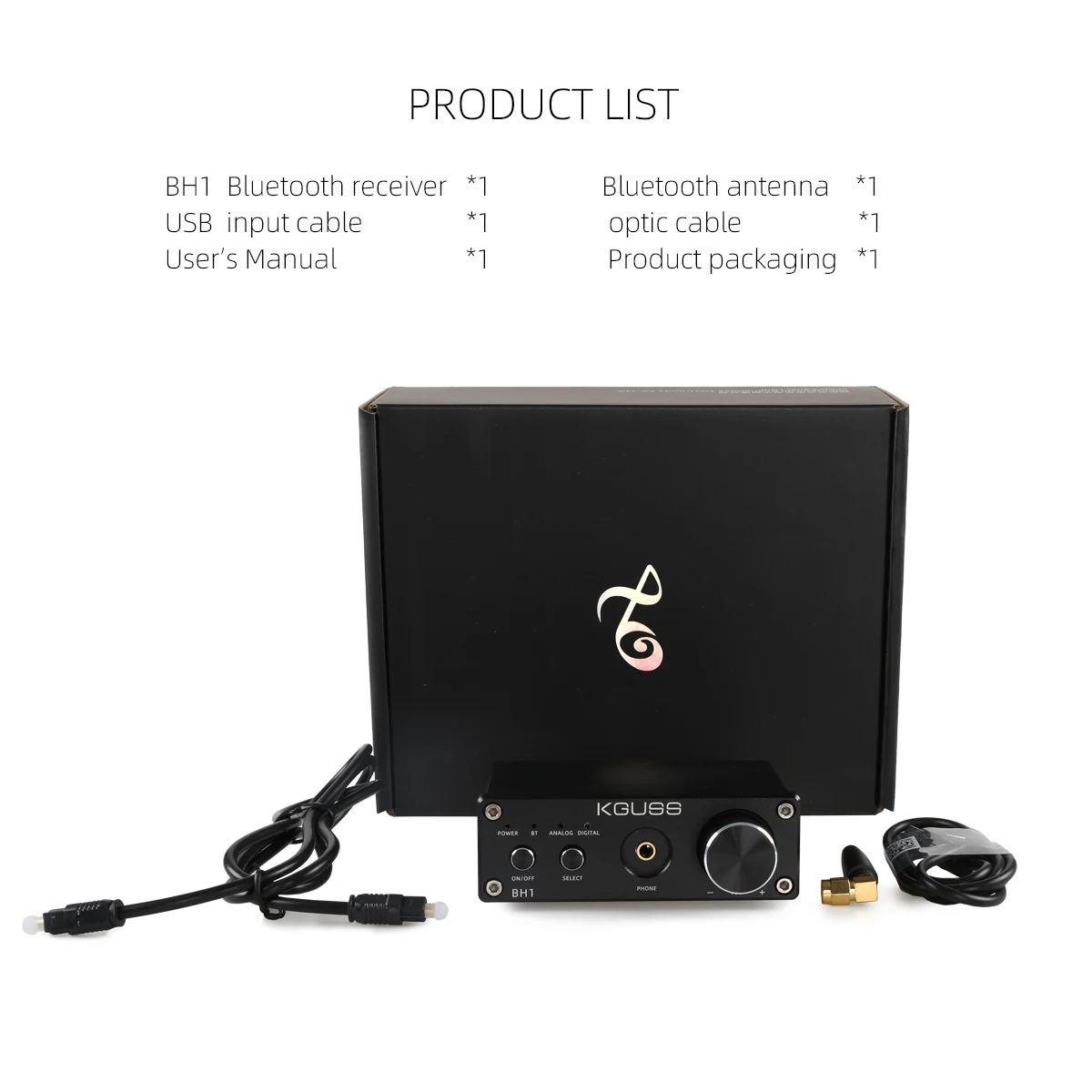 

KGUSS BH1 QCC3008 Bluetooth 5,0 APTX CS8406 USB DAC PCM5102A AMP 16-64ohm DC5V