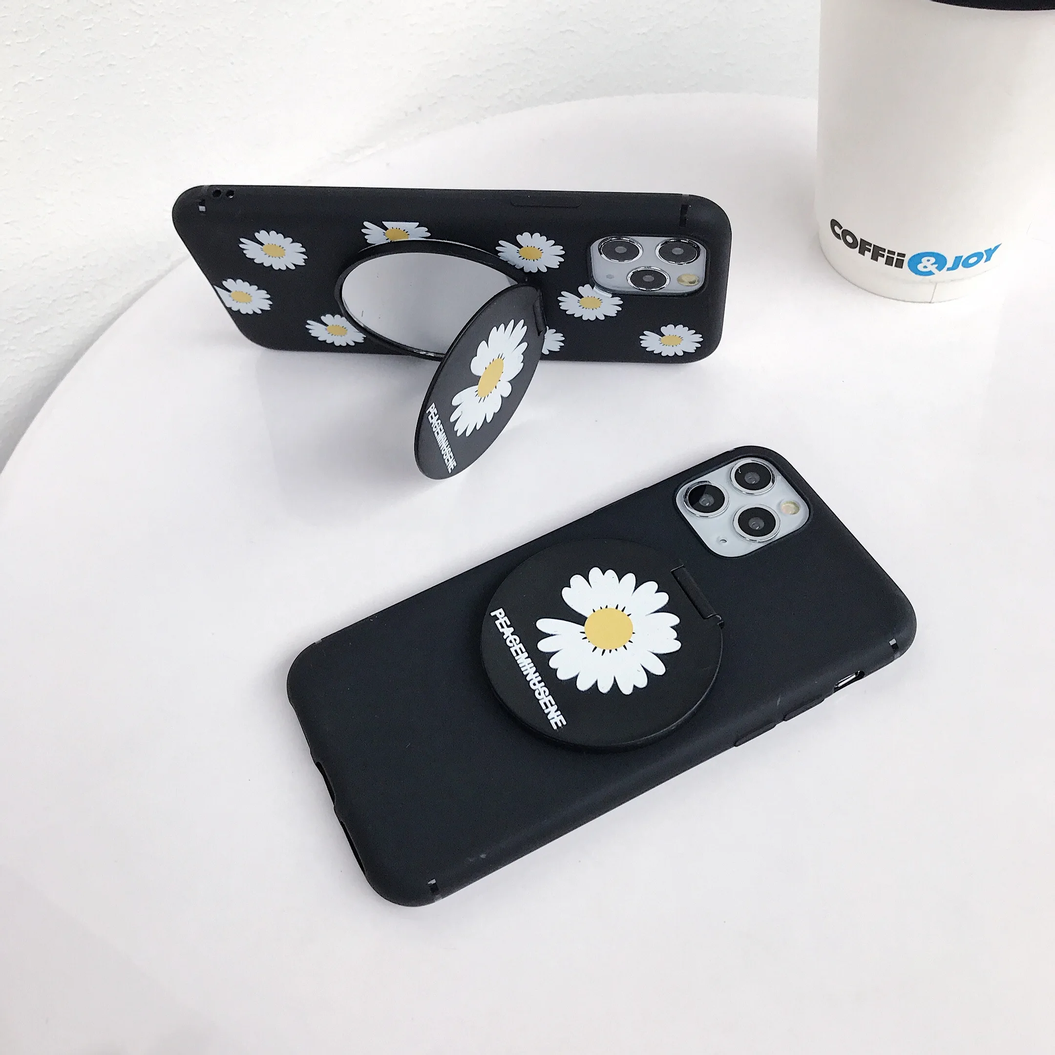 

with makeup mirror phone case for iphone xs xr xs max Liquid silicone case for iphone 11 pro max 7 8 back cover black conque