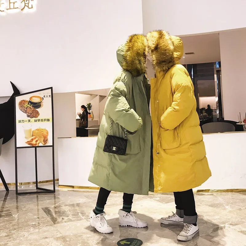 Liketkit зимние куртки для мужчин 2019 одноцветные большой меховой воротник толстые