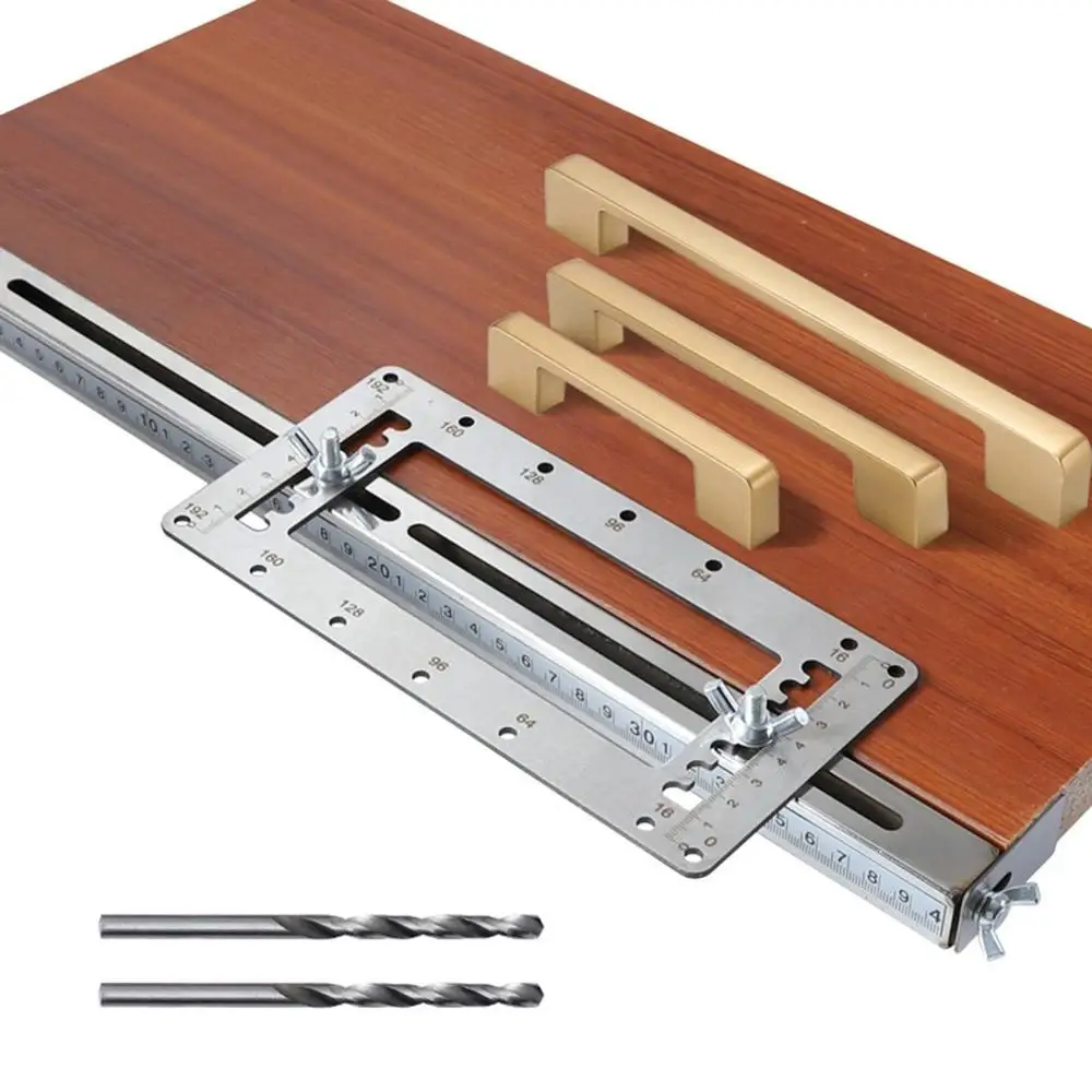 

Hole Handle Punch Locator Tool Woodworking Pocket Jig Cabinet Door Cupboard Positioner Drill Guide Sleeve Hardware Jig