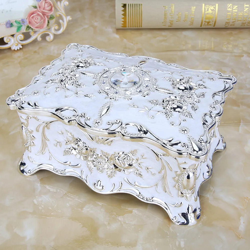 

Creative European Retro Jewelry Box 2-layer Jewelry Box Multi-layer Necklace Pendant Case Jewelry Box Storage Box
