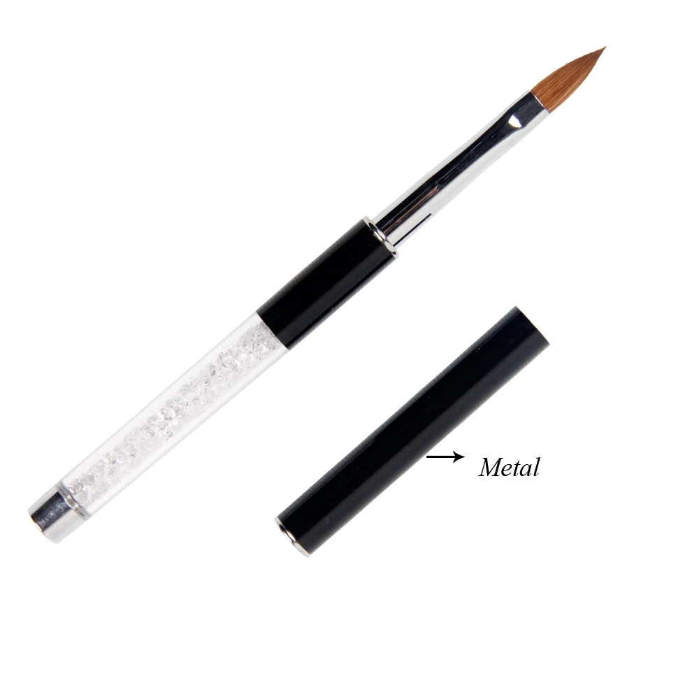 

Lootaan 1 Pc #8 Acrylic Nail Art Brush Pure Kolinsky Sable Hair Manicure Art Tool Nail Art Painting Brush Pen Oval Hair