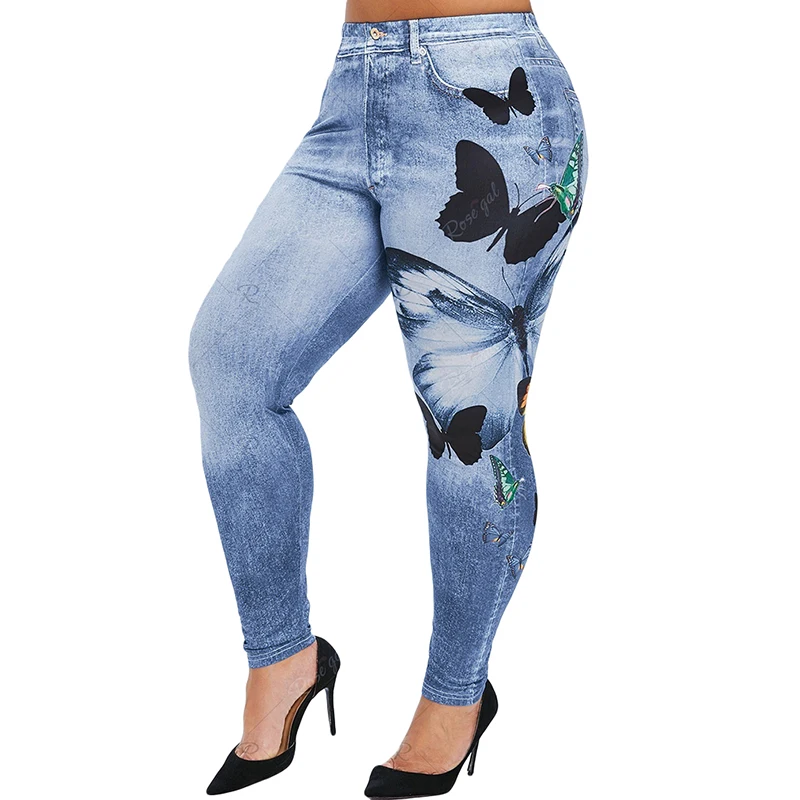 

Women Leggings 2020 New Printing Pencil Pants Skinny Jeans Trousers Female High Waist Casual Denim Legging