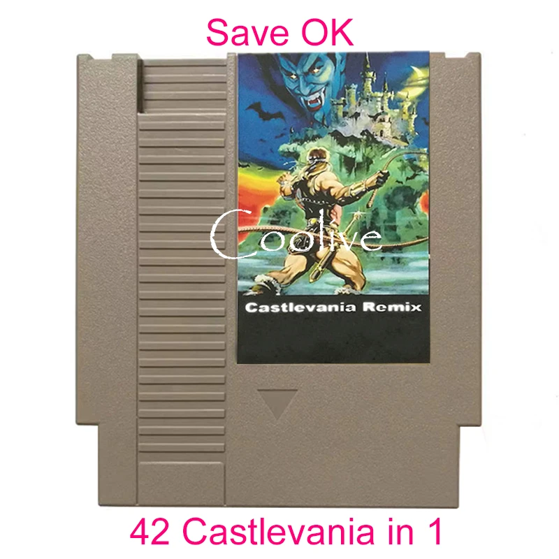 Батарея сохранить Castlevania все в 1 подборка чернильного картриджа 42 60 Pin 72pin игровой