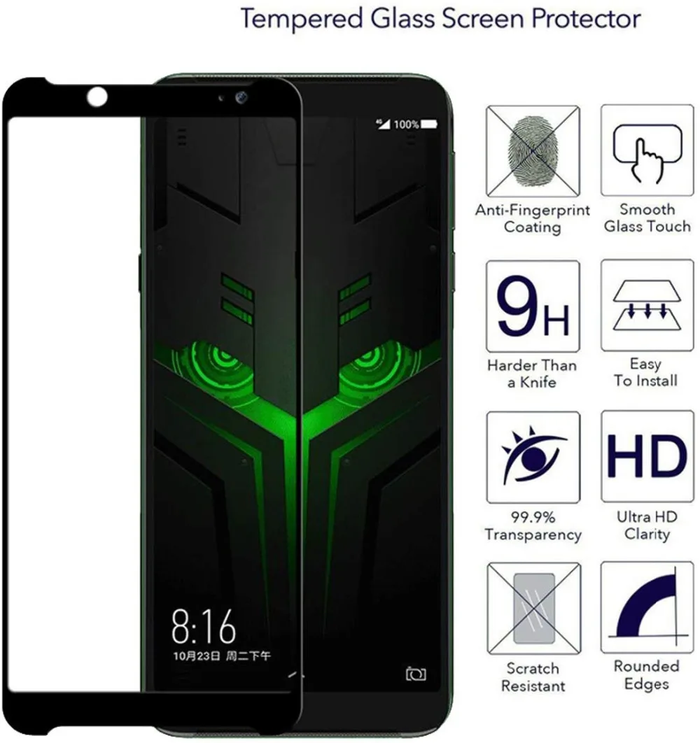 Закаленное стекло для Xiao mi Black Shark Защита экрана для Xiao mi Black Shark полное покрытие стекло для Xio mi Black Shark 2 Helo