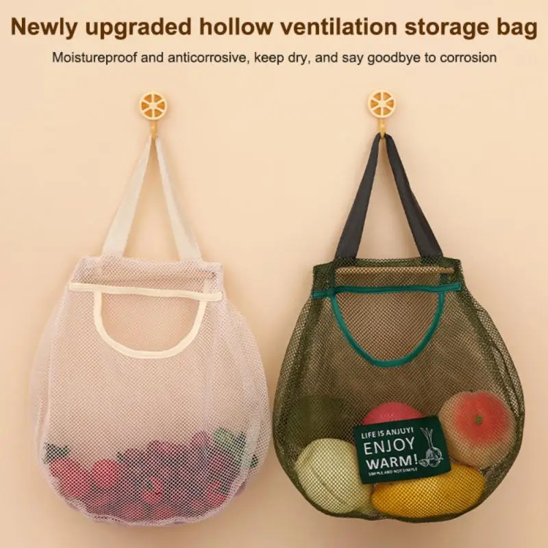 Многоразовая кухонная Сетчатая Сумка для хранения фруктов и овощей портативная