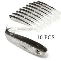 10pcs soft fishing lures silicone bait 7 5cm for fishing shad swimbait wobblers artificial tackle soft fly fishing lures bait