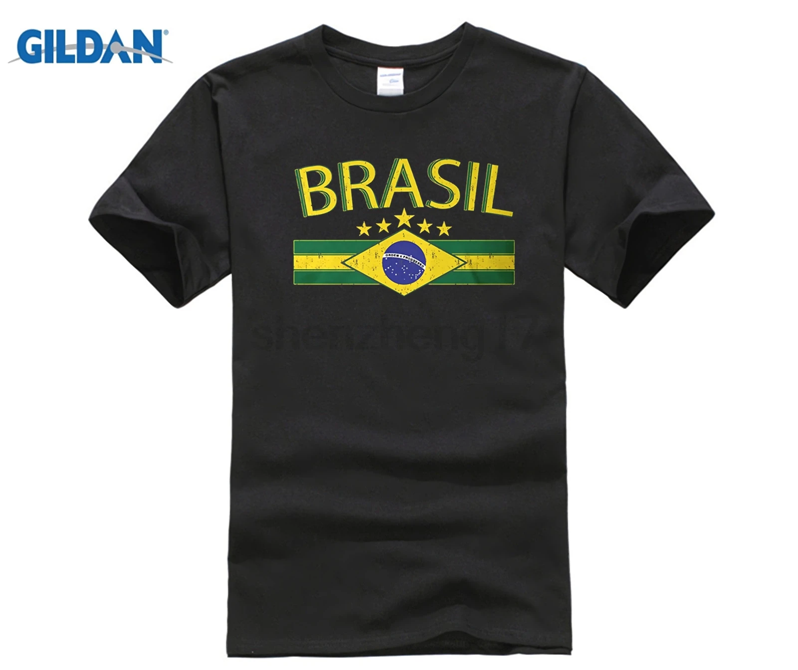 HOT deals 2019 Hot sale Fashion Men's Brasil Flag and Country Emblem Brazil T-shirt Tee shirt | Мужская одежда