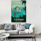 Винтажная вьетнамская живопись, холст, Постер, настенные художественные картины для гостиной, домашний декор, обрамленные обои, декоративные настенные картины