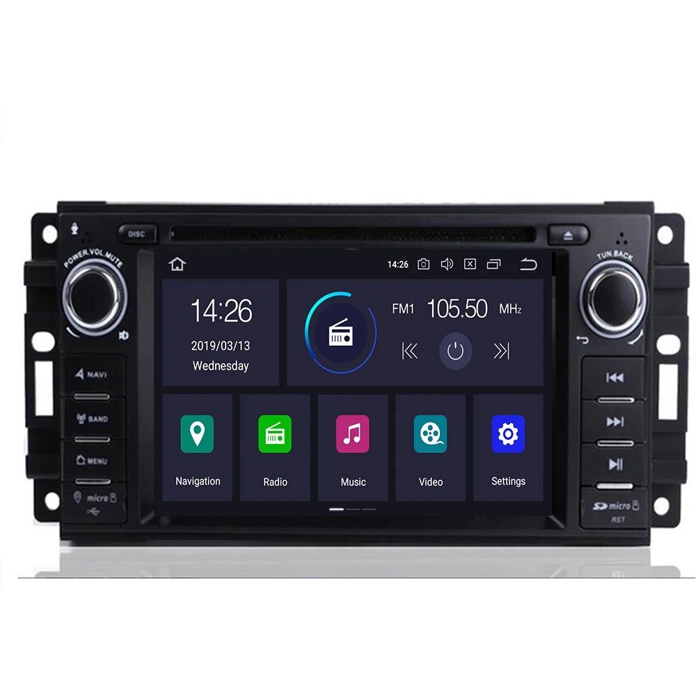 Octa Core Android 10 автомобильный DVD GPS Радио Навигация для Jeep Cherokee Compass Commander Wrangler/DODGE