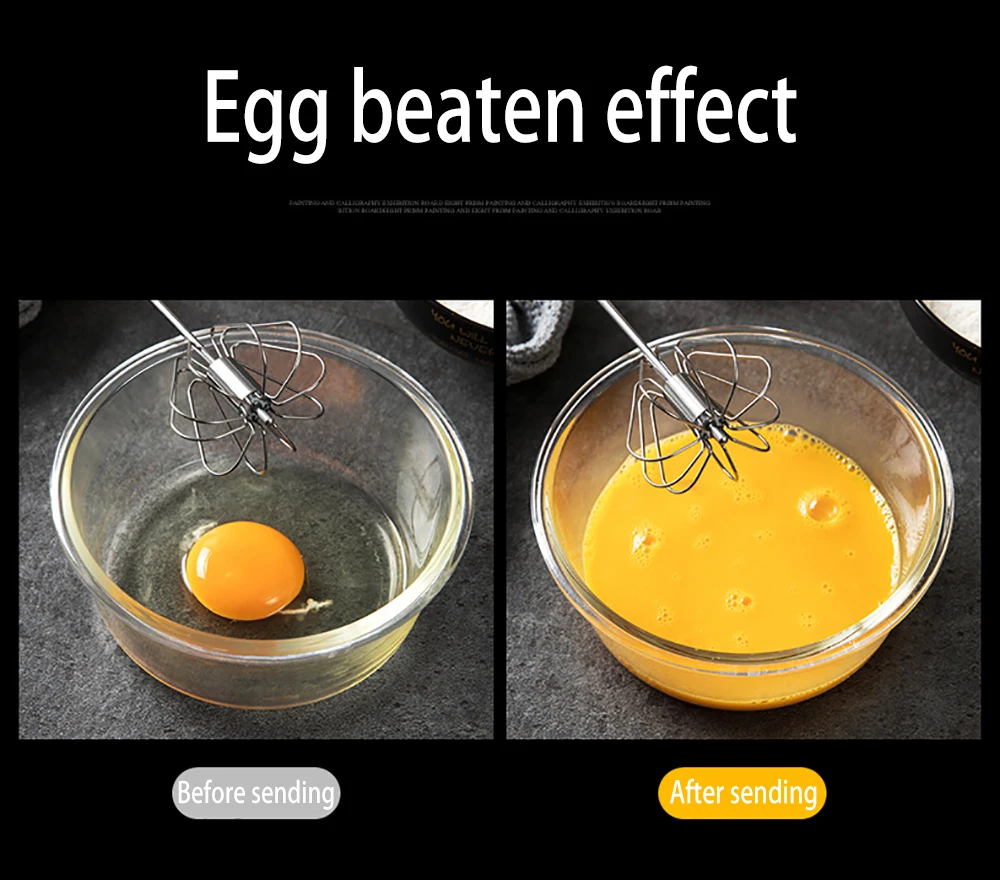 

Hot Sale Semi-automatic Mixer Egg Beater Manual Self Turning Stainless Steel Whisk Hand Blender Egg Cream Stirring Kitchen Tools