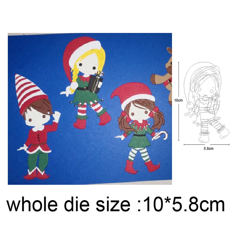 

Craft metal cutting dies cut die mold Christmas elf Scrapbook paper craft knife mould blade punch stencils dies