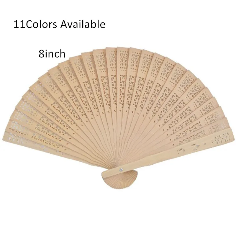 8 дюймовый ручной вентилятор из сандалового дерева подарок складной веер дизайн