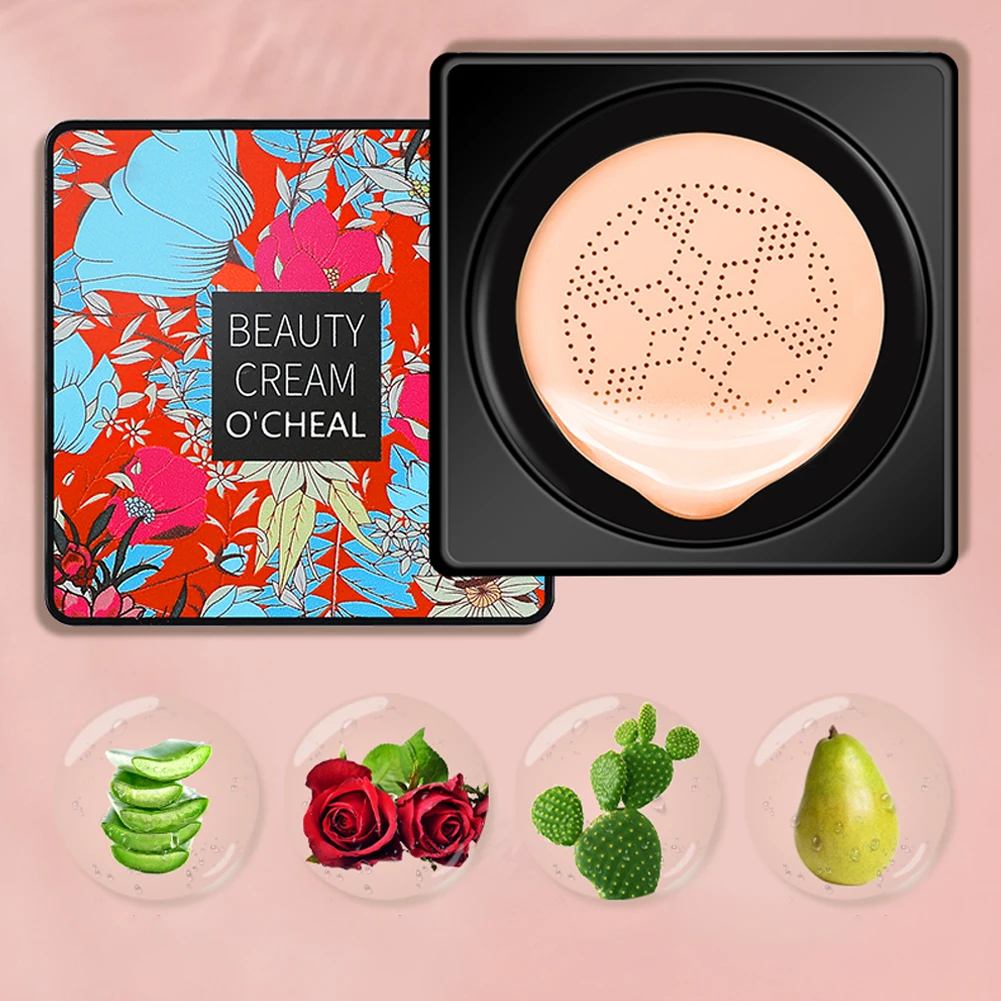 

Makeup BB Air Cushion Foundation Mushroom Head CC Cream Concealer Whitening Makeup Cosmetic Waterproof Brighten Face Base Tone