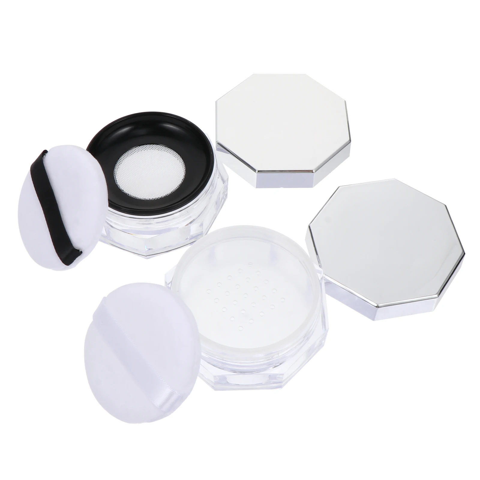 

2 шт., контейнер для пудры для путешествий