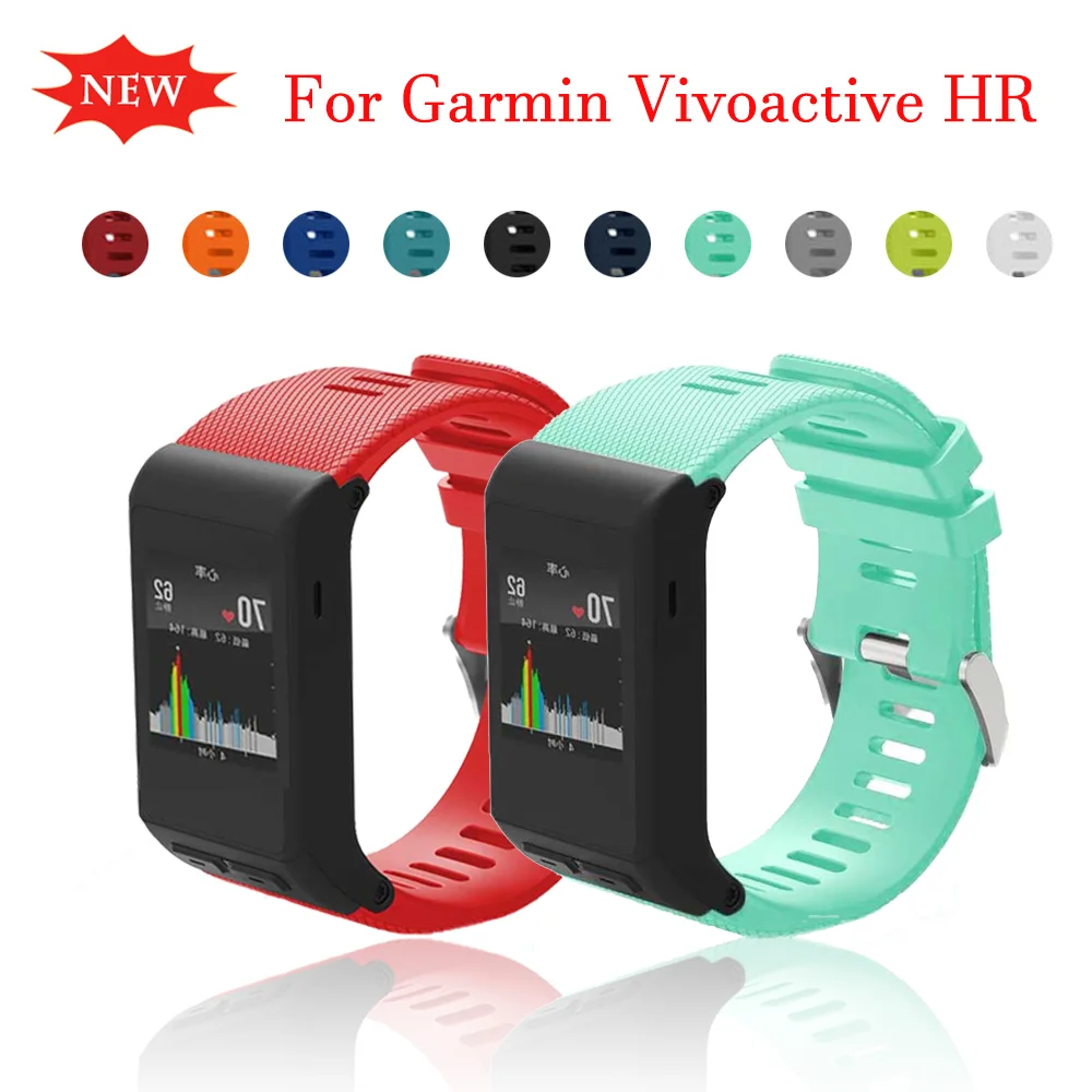 

Soft Silicone Wristband Strap for Garmin Vivoactive HR Watch, Colorful Strap Replacement for Garmin Vivoactive HR Smartwatch