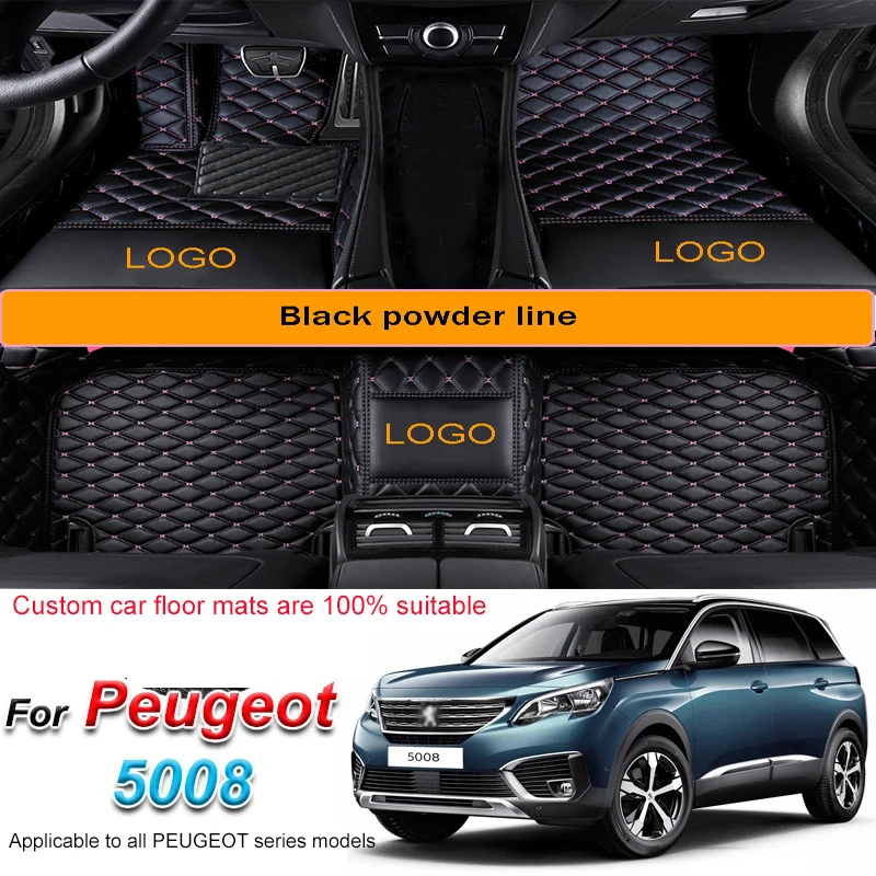 

Автомобильные коврики для всех моделей Peugeot, с логотипом на заказ, RCZ 4008, 308, 508, 206, 3008, 2008, 301, 5008, 408, 307, 207