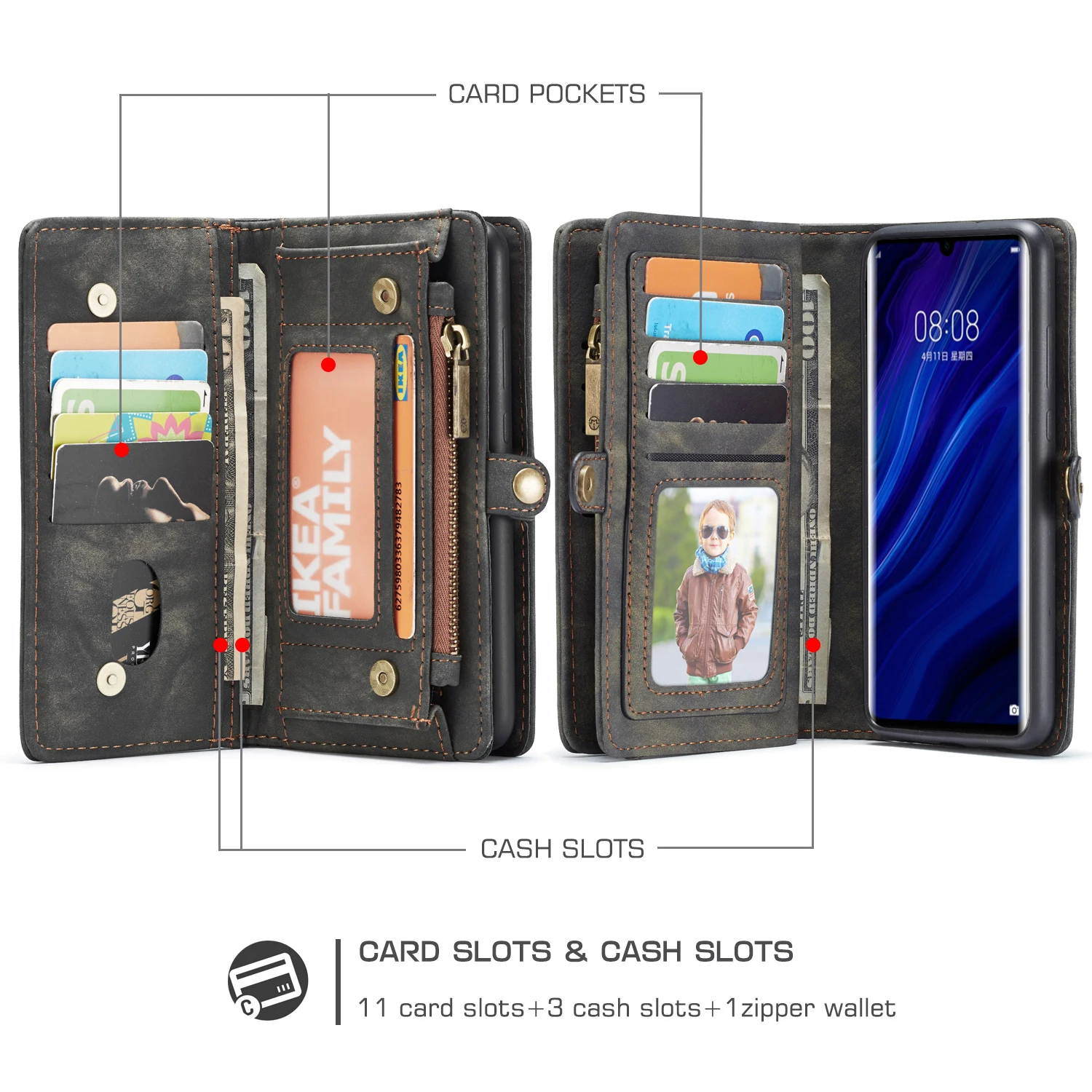 Кожаный чехол-книжка с откидной крышкой чехол для телефона для huawei Mate20 Mate20pro P20 P20pro P30 P30pro p30lite слот для магнитных карт чехол-подставка