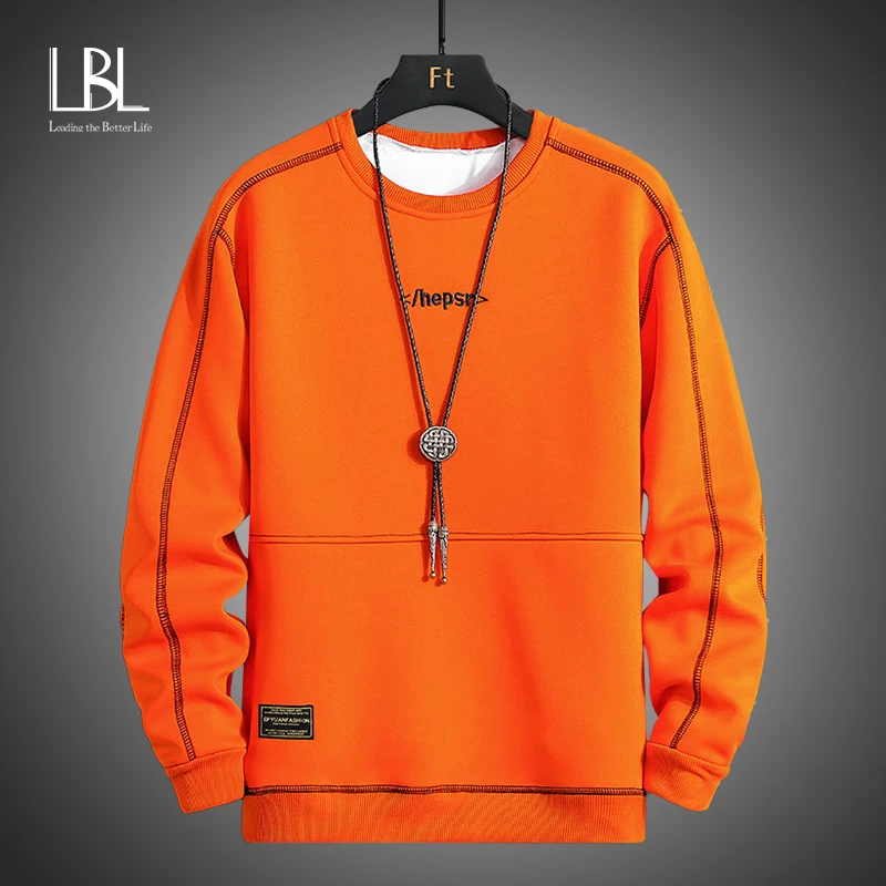 

LBL Hoodies Sweatshirts Men Streetwear Solid Pullover Sweatshirt Hoodie Men New 2021 Spring Autumn Casual Sweatshirt Men Clothes