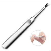 3pcs new stainless steel dead skin trimmer manicure pedicure nail art tool t0004
