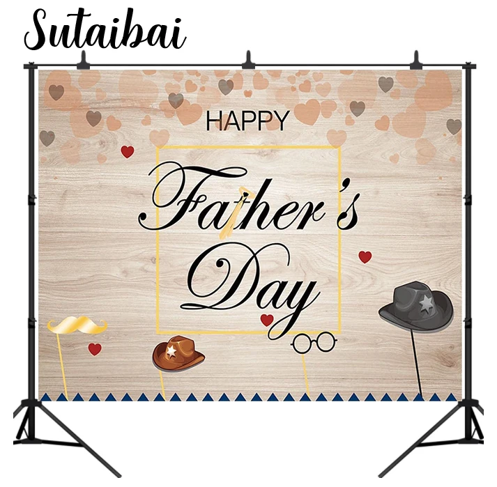 

Счастливый День отца фон для фотосъемки с изображением деревенский фон с изображением деревянных доскок Fathers Day любовь баннер Photo Booth Реквиз...