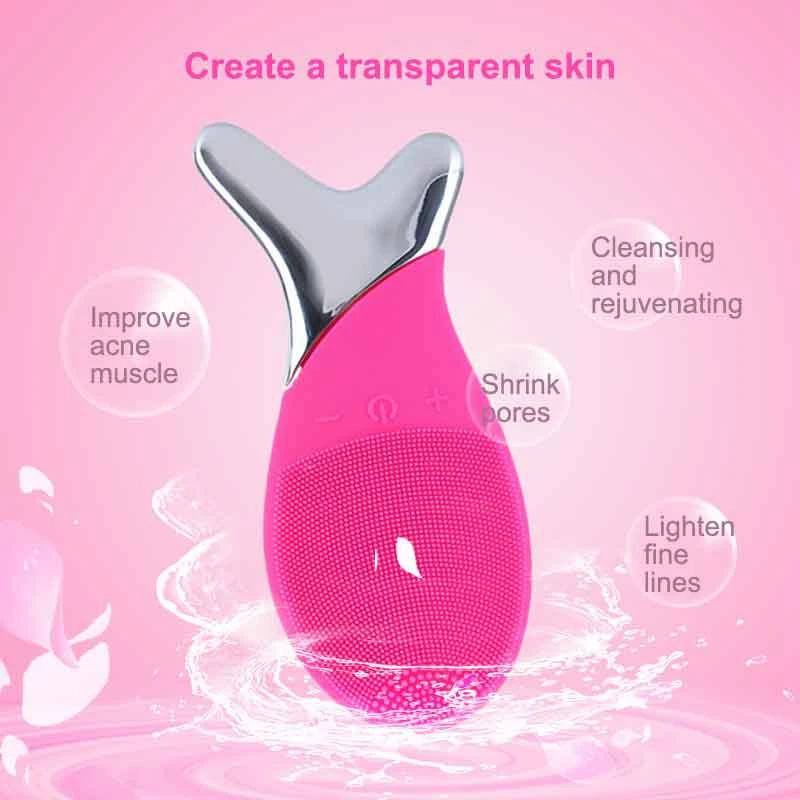 Электрический моющий инструмент для чистки лица щетка очиститель V красоты