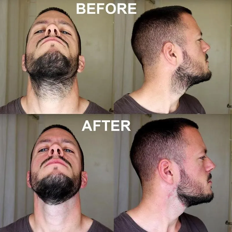 

1 Piece/set Of Men's Beard Contour Styling Tool Styling Back Ruler Beard Care Trimming Neck Beard Board And Chin Y3P6