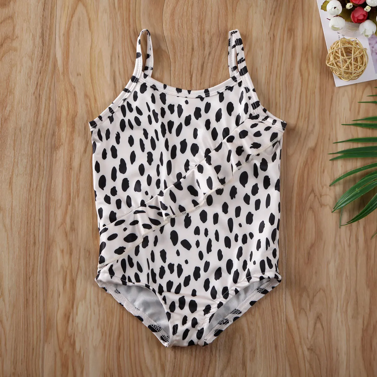 Бесплатная доставка купальник-танкини с леопардовым принтом для маленьких