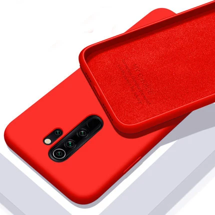 red Для Xiaomi Redmi Note 8 Pro чехол мягкий жидкий силиконовый тонкий чехол для кожи защитный чехол для Xiaomi Redmi Note 8 8pro note8 - Цвет: red
