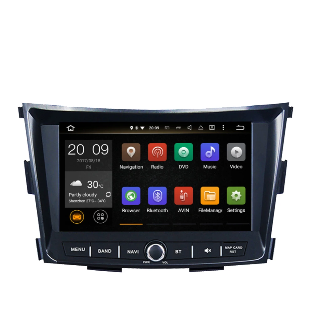 Автомобильный GPS-навигатор Android 10 0 для SsangYong Tivoli 2015-2022 4 Гб + 64 ГБ 8-дюймовый