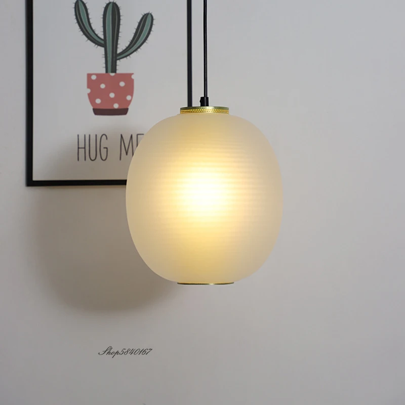 Нордическая винтажная светодиодная подвесная лампа с овальным стеклом Luminaire для освещения столовой и спальни.