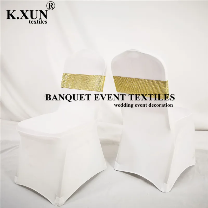 Banda de lentejuelas con hebilla para silla, funda para silla de banquete, decoraci&oacute;n para evento de boda, fiesta, 20 Uds.-5