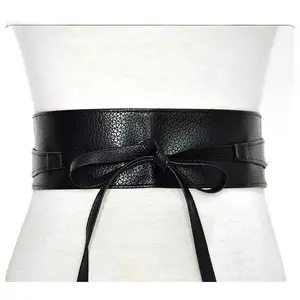 Обувь из искусственной кожи с ремешком и бантом, комплект из трех предметов Дамская мода проверить декоративный пояс для женщин Свадебная вечеринка Waistbrand Bg-413