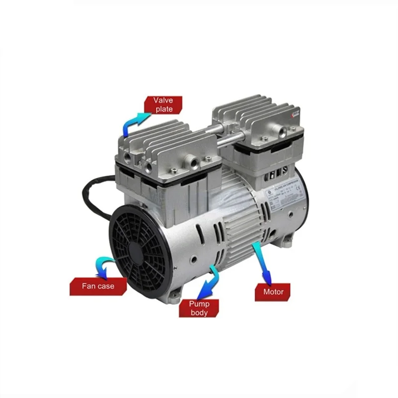 Oil-free vaccum pump 67L/Min 220V 550W non oil air vacuum pump
