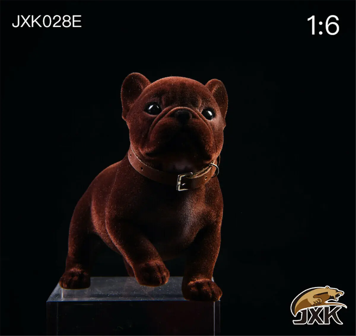 JXK 1/6 Флокированный Французский бульдог собака модель животного коллекционный