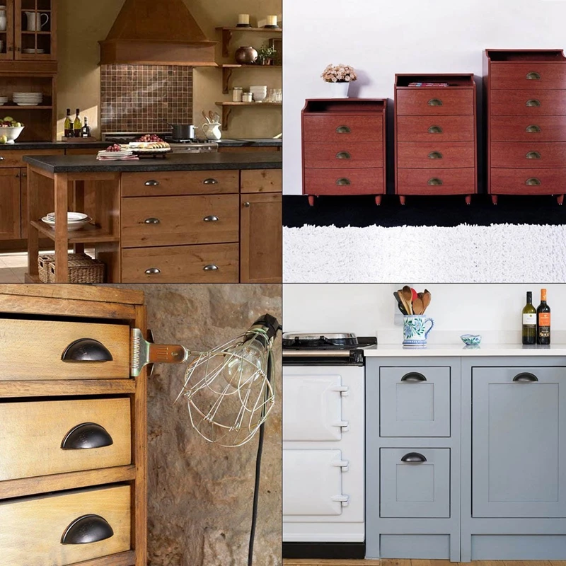 40 мм отверстия центры Винтажный стиль чашки корпус ящика тянуть ручки бронзовый