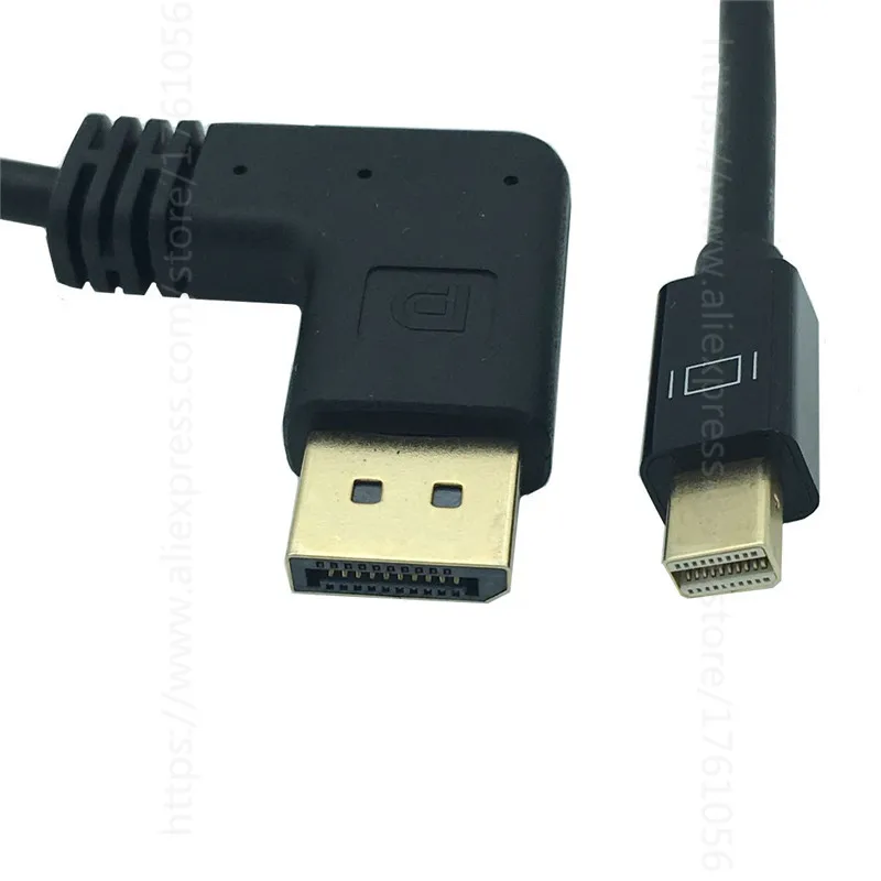 Кабель адаптер Thunderbolt Mini Displayport с прямым углом переходник DP на 90 градусов кабель