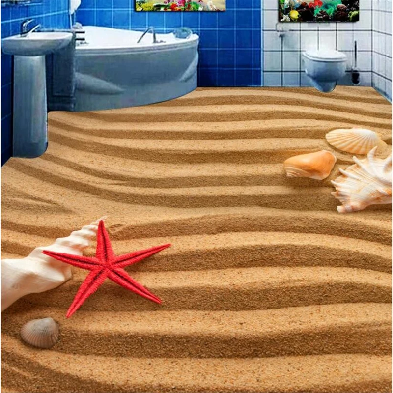 Пользовательские обои на заказ теплые красивые пляжные раковины гостиная ванная