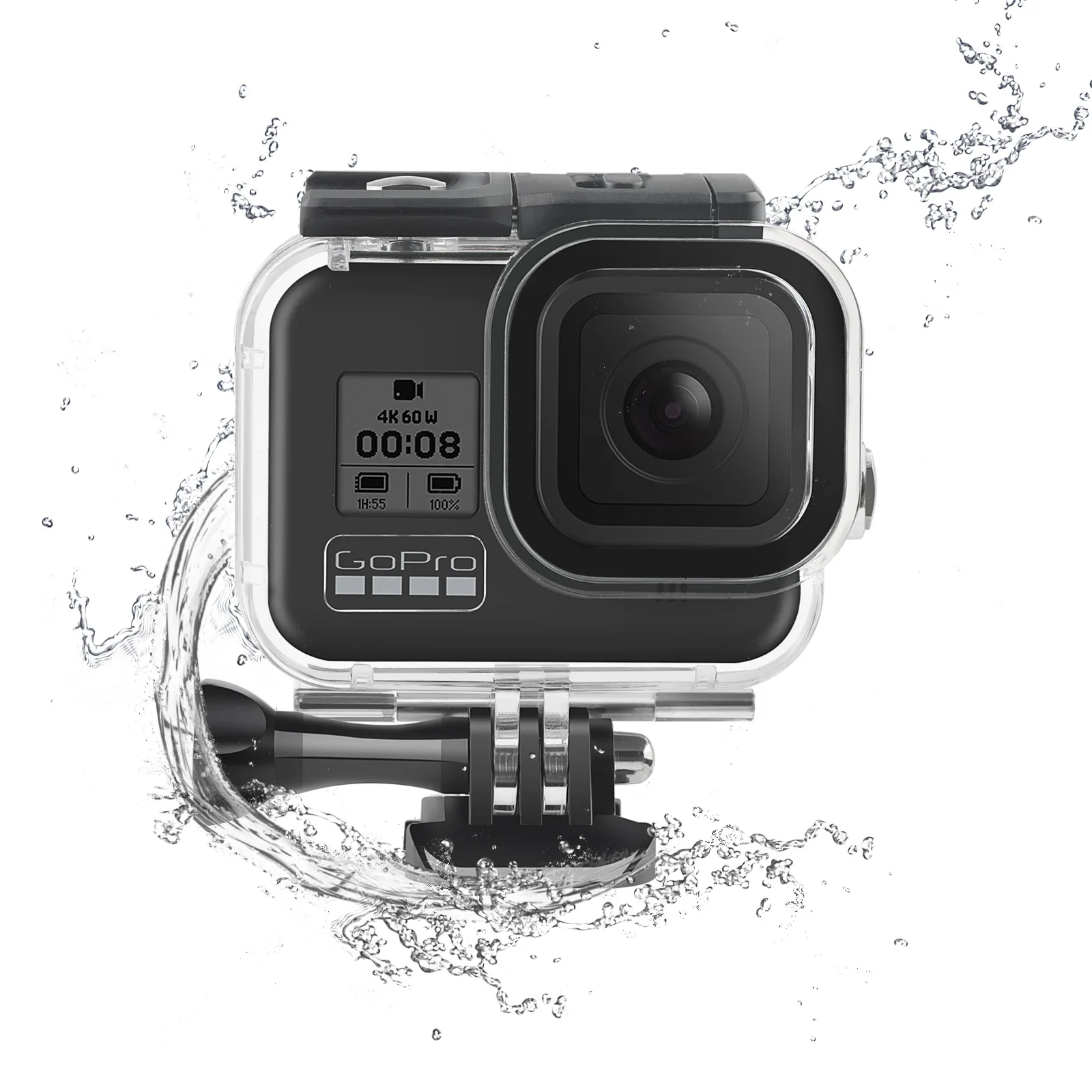 

60M Waterproof Case for GoPro Hero8 Black Protective Diving Underwater Housing Shell Cover for GoPro 8 Camera Accessory