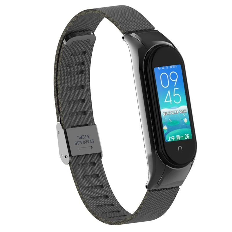for Xiaomi Mi Band 5/6 Watch Strap Wristbands Metal Replacement Bracelet Accessories Adjustable Wrist Straps | Электроника