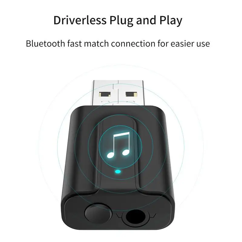 USB Bluetooth 5 0 аудио приемник передатчик беспроводной faur TV Auto PC 2IN1 Mini 3 мм разъем AUX