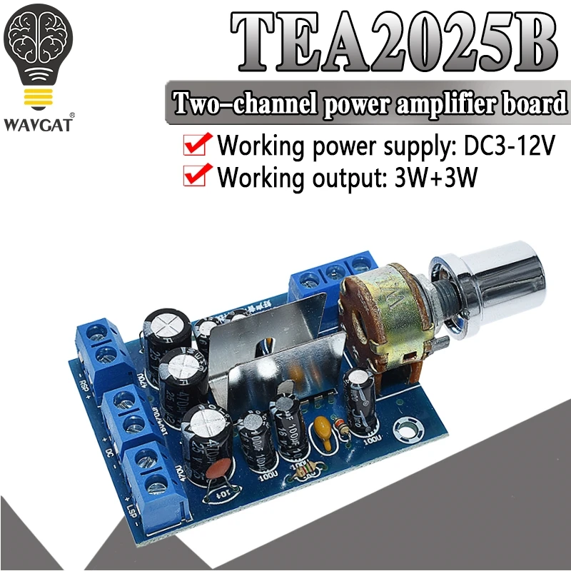 TEA2025B мини аудио усилитель плата двойной стерео 2 0 канальный для ПК динамик 3 Вт + 5