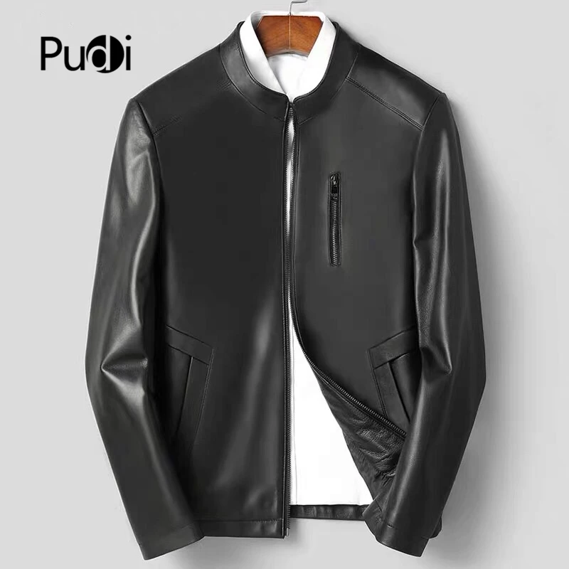 Pudi MT933 новые модные мужские куртки бейсбольные Пальто короткие оригинальные жакеты из овечьей кожи Верхняя одежда из натуральной кожи