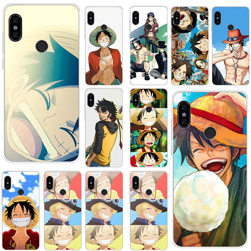 Мобильный телефон чехол для Xiaomi Redmi Note 4 4X 3 5 6 7 Pro 5A жесткий Luffy Smile One Piece Anime