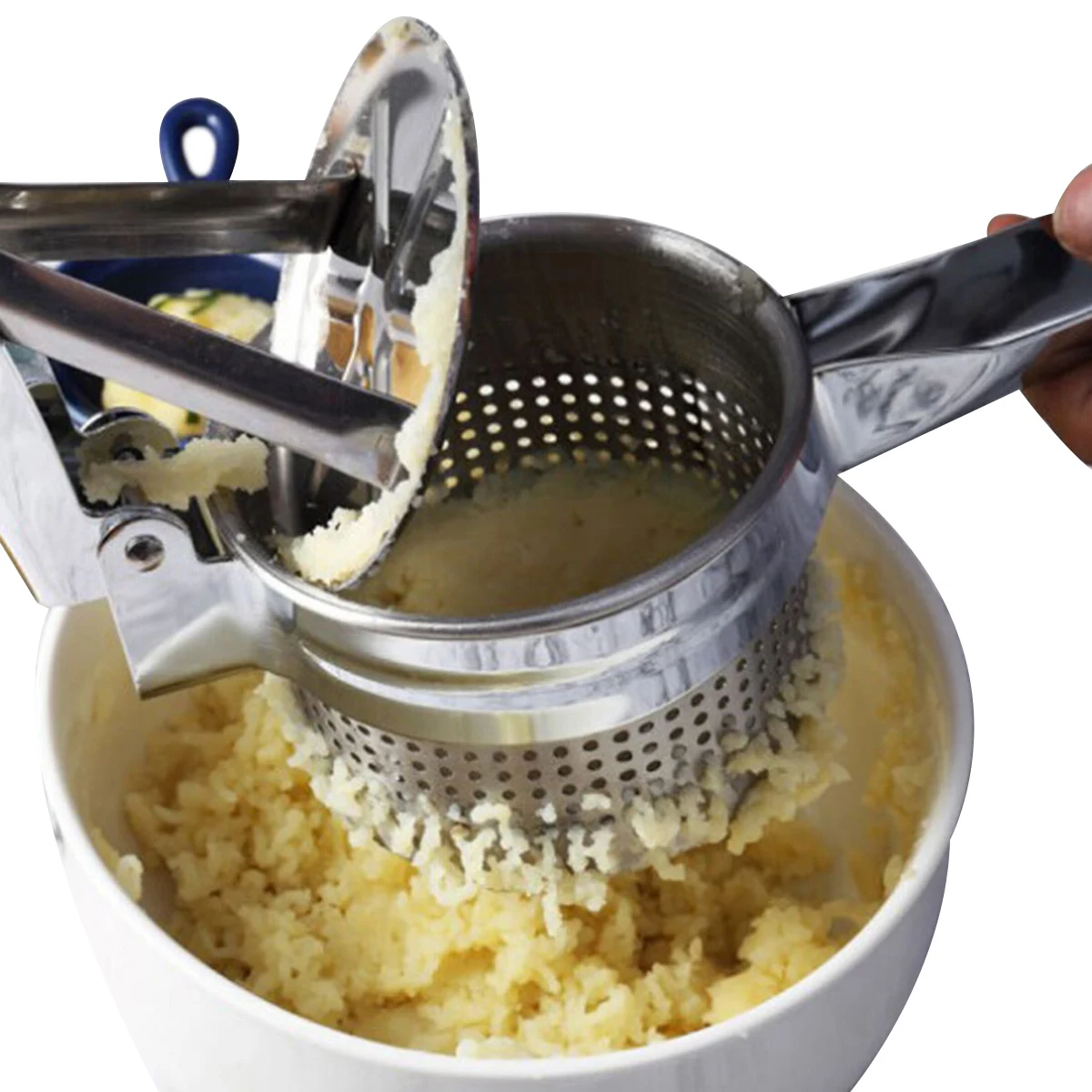 

1PC Stainless Steel Potato Masher Potato Ricer Fruit Vegetable Press Juicer Crusher Squeezer Multifunctional Kitchen Tool
