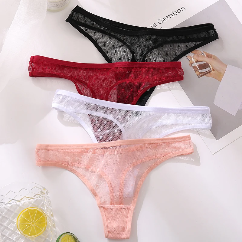 

Women's Panties Sexy G-String Perspective Woman Thong Low-waist Underpants Hollow Out T-back Female Underwear Lingerie Pantys