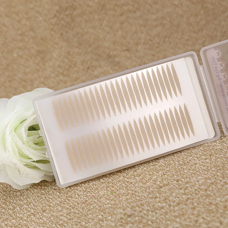 

Korean kiss lace mesh olive double eyelid with invisible breathable viscous strong natural flesh color waterproof self-adhesive